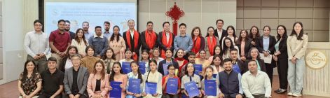 加德满都大学孔子学院举办 “快乐中文” 中小学生演讲和才艺比赛