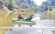 Boating begins at a newly built lake in Simbhanjyang
