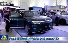 汽车以旧换新补贴申请量突破1000万份