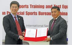 China donates sports equipment to NSC