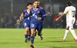 Nepal triumphs on Mina’s hat-trick
