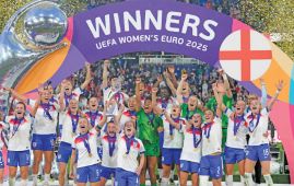 England shoot Spain out to lift Women's Euro 2025 trophy