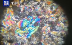 划破天际落进美国佐治亚州民宅里的陨石长啥样？显微镜头揭秘