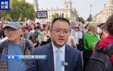 英国伦敦举行支持巴勒斯坦游行 警方大规模抓捕参与者