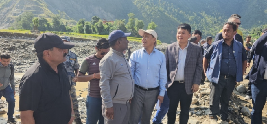 Minister Ghising directs speedy repair of BP Highway