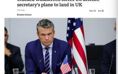 突发！挡风玻璃破裂，美防长飞机在英国临时降落