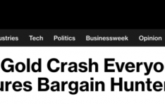 外媒：金价下跌，吸引抄底者涌入