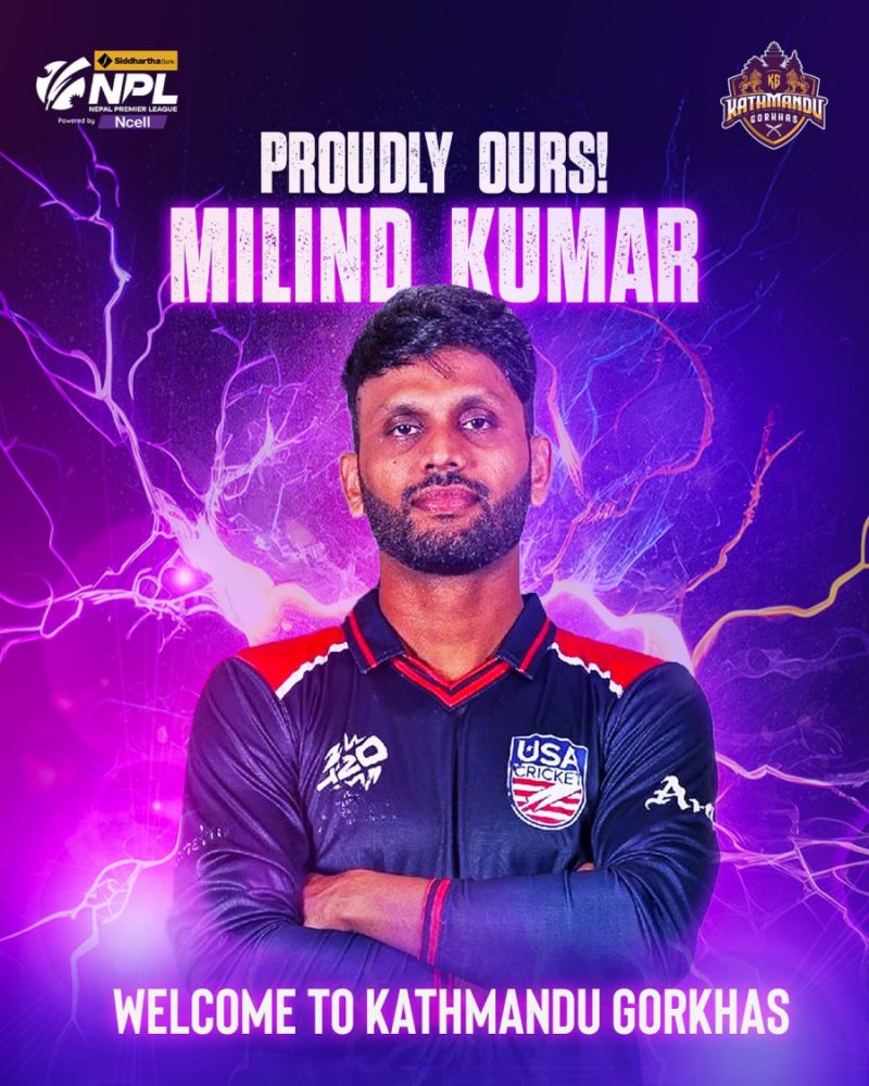USA’s Milind Kumar in Kathmandu Gorkhas for second season of NPL