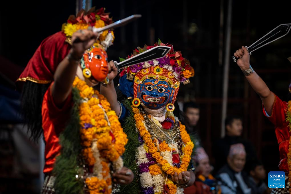 Kartik Naach festival celebrated in Lalitpur, Nepal x2