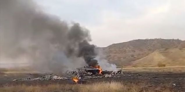 टर्कीको सैन्य विमान जर्जिया–अजरबैजान सीमा नजिक दुर्घटना