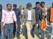 Minister Ghising inspects Kamala bridge in Siraha