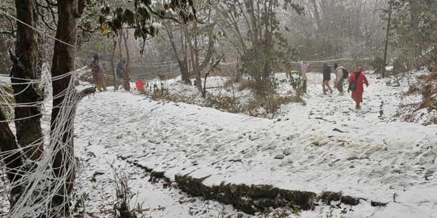 Second Snowfall of the season in Pathibhara