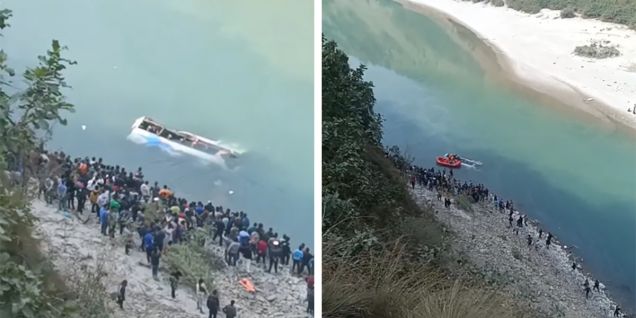 रामेछाप बस दुर्घटना : ६ जनाको मृत्यु, उद्धार कार्य जारी