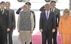 Modi welcomed by Netanyahu