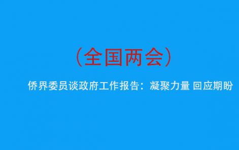 （全国两会）侨界委员谈政府工作报告：凝聚力量 回应期盼