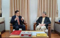 张茂明大使拜会尼泊尔最高法院首席大法官劳特