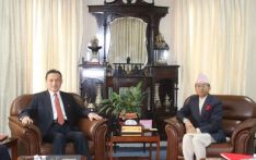 张茂明大使拜会尼泊尔外秘拉伊