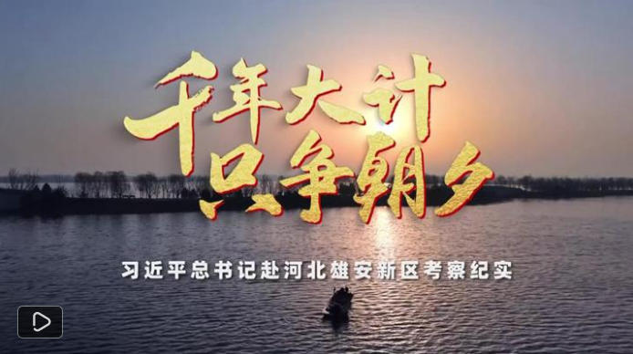 时政微纪录丨千年大计 只争朝夕——习近平总书记赴河北雄安新区考察纪实
