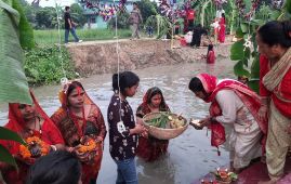 उदाउँदो सूर्यलाई अर्घ दिएर चैती छठ पर्व सम्पन्न