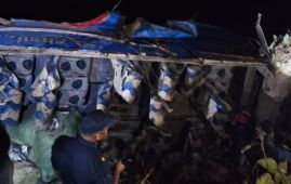 Three people dead, 15 injured in Daunne road accident