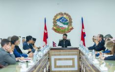 中国驻尼大使张茂明等多国使节集体拜会尼泊尔新总理