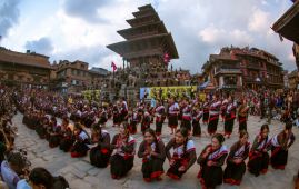 बिस्का जात्राको पूर्व सन्ध्यामा तःमारी धिमे नृत्य