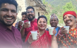 尼泊尔乳业协会发放5000升酪乳庆祝“莫希日” 倡导健康本土饮品消费