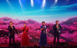 张茂明大使到任招待会暨内蒙古专场文艺：合唱《Resham Firiri》