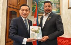 张茂明大使拜会尼泊尔新任能源、水资源和灌溉部长比拉杰·巴克塔·施雷斯塔