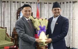 张茂明大使拜会尼泊尔新任众议院议长阿亚尔